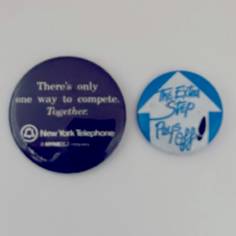 Vintage New York Telephone Pins (2)